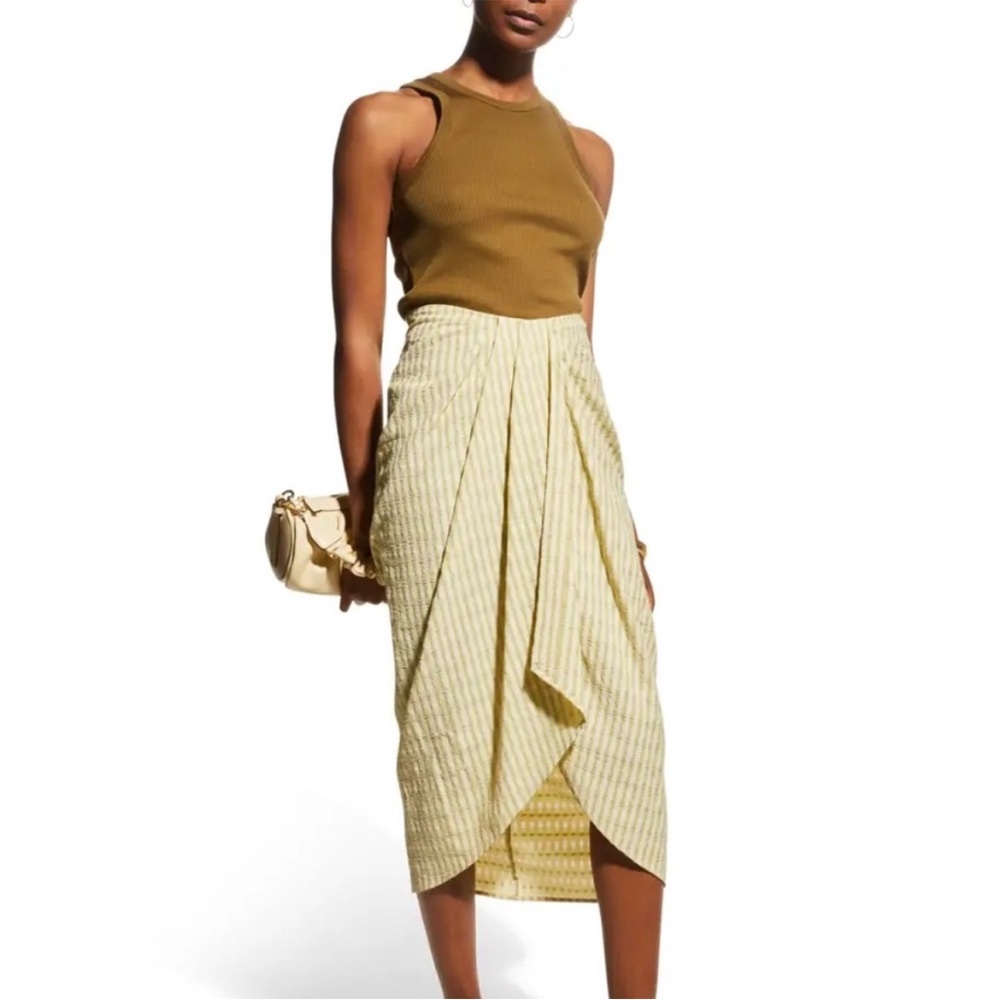 Rebecca Taylor Faux-Wrap Midi Skirt size 4